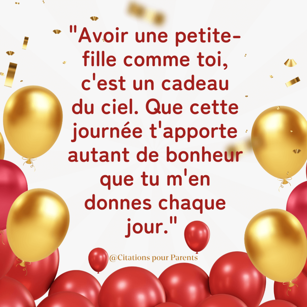 Citations de mamie pour l'anniversaire de sa petite fille en 2025