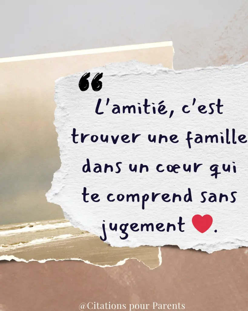 L’amitié, c’est trouver une famille dans un cœur qui te comprend sans jugement ❤️.